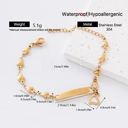 304 Stainless Steel Link Bracelets for Women Men ON2537-5-1