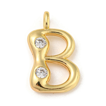 Rack Plating Brass Micro Pave Cubic Zirconia Pendants KK-A200-24G-B-1