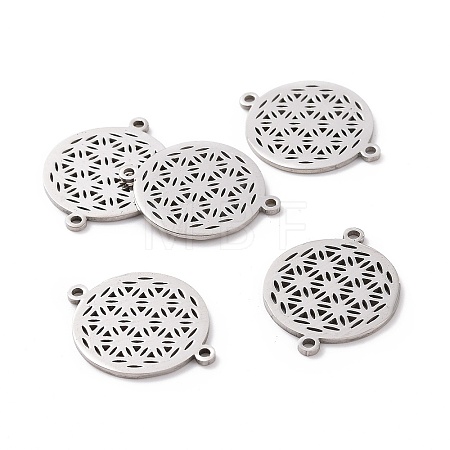 Non-Tarnish 201 Stainless Steel Sacred Geometric Links STAS-S105-JN900-1