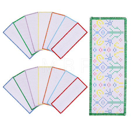 28Pcs 7 Colors Cotton Blank Bookmarks AJEW-GL0003-59-1
