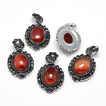 Natural Carnelian Gothic Pendants G-F228-18F-FF-1