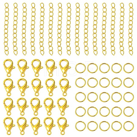 Iron Ends with Twist Chain Extension & Open Jump Rings DIY-YW0010-74G-1