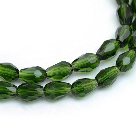 Transparent Glass Bead Strands X-GLAA-R168-8x11-01E-1