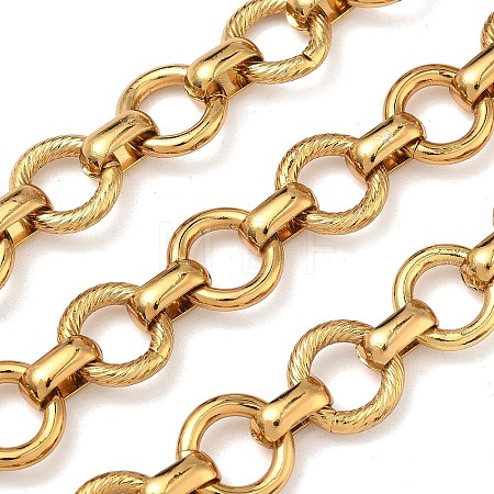 304 Stainless Steel Flat Round Link Chains CHS-Z008-02G-1