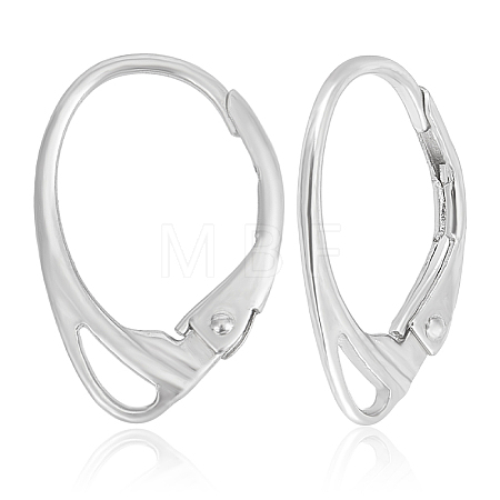 2Pcs 925 Sterling Silver Leverback Earring Findings STER-BC0003-08P-1