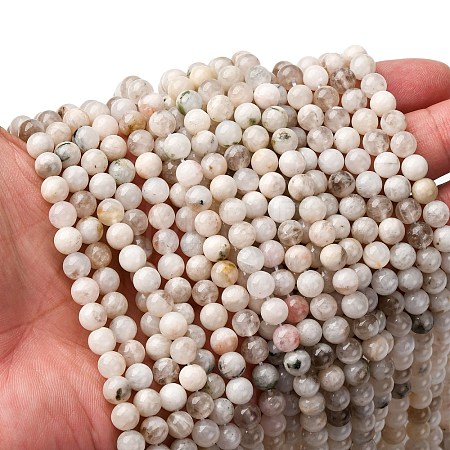 Natural White Moonstone Beads Strands X-G-I388-01-6mm-1