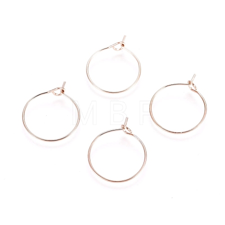 Ion Plating(IP) 316L Surgical Stainless Steel Hoop Earring Findings STAS-D164-04RG-1