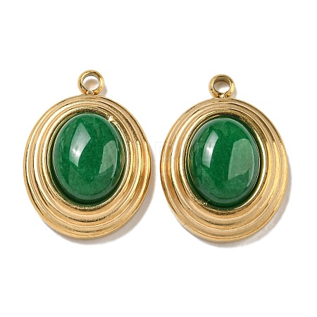 Natural Green Jade Dyed Pendants STAS-L025-007G-03-1