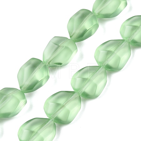 Frosted Glass Beads Strands GLAA-T023-30H-1
