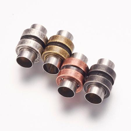 304 Stainless Steel Magnetic Clasps with Glue-in Ends STAS-F124-02-1