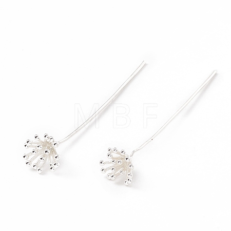 Brass Flower Head Pins KK-G413-03S-1