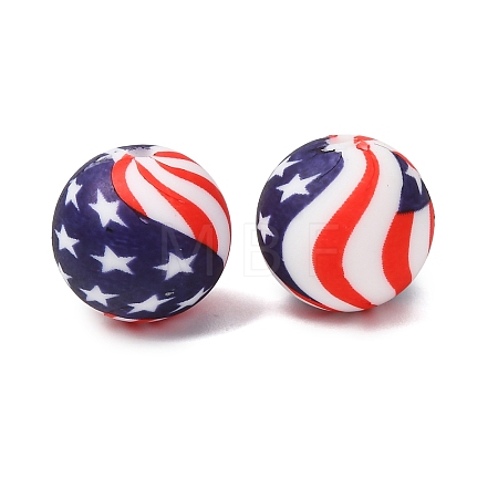 Food Grade Eco-Friendly Printed Silicone Beads SIL-A013-01A-02-1