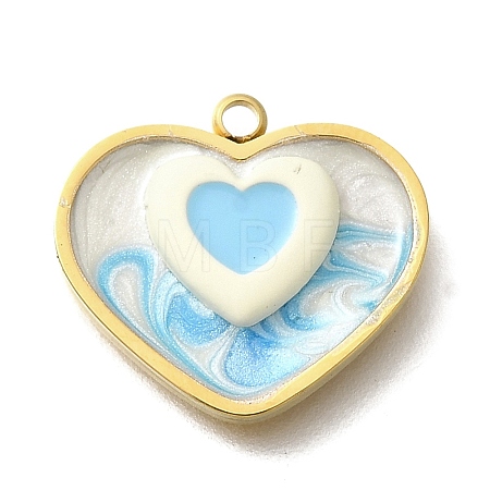 Brass Enamel Pendants STAS-Q347-01G-A-1-1