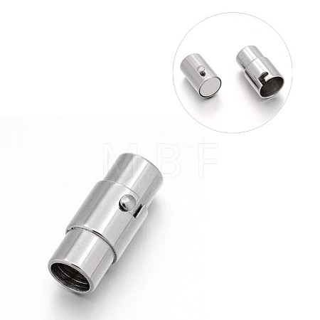 Tarnish Resistant 304 Stainless Steel Column Locking Tube Magnetic Clasps X-STAS-E089-05D-1