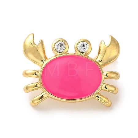 Rack Plating Brass Micro Pave Cubic Zirconia Pendants KK-U027-12-01G-1