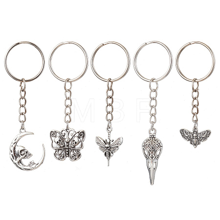 Tibetan Style Alloy Pendant Keychains KEYC-JKC00704-1