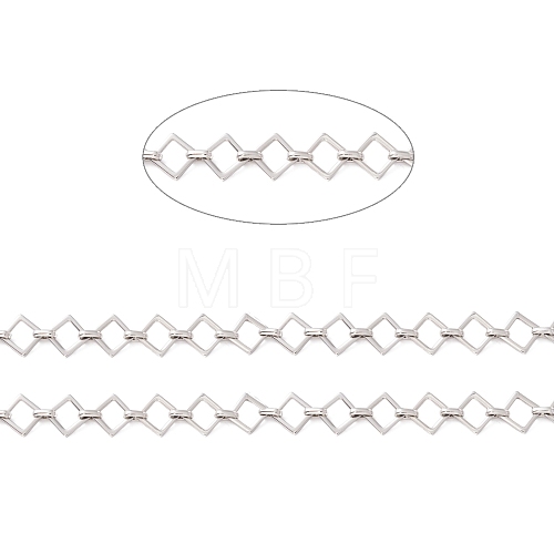 304 Stainless Steel Rhombus & Oval Link Chains CHS-F017-04P-1