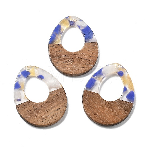 Resin and Walnut Pendants FIND-R051-10C-1