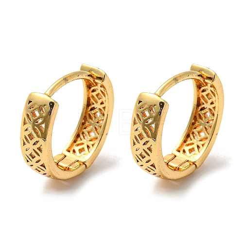 Brass Hollow Hoop Earrings EJEW-M236-01E-G-1