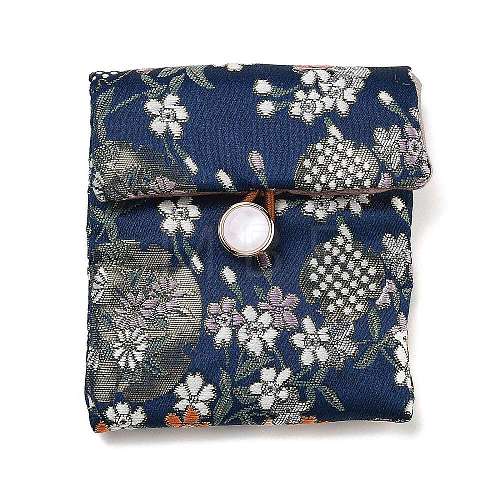 Flower Print Cloth Jewelry Storage Bags ABAG-A009-04C-1