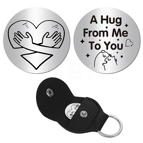 Pocket Hug Token Long Distance Relationship Keepsake Keychain Making Kit DIY-CN0002-67F-1