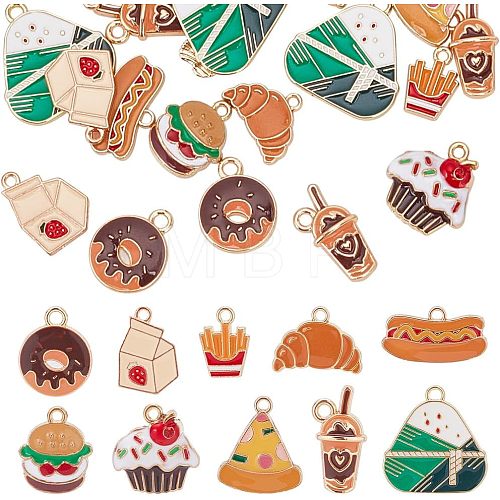 ARRICRAFT 50Pcs 10 Style Alloy Enamel Pendants ENAM-AR0001-50-1