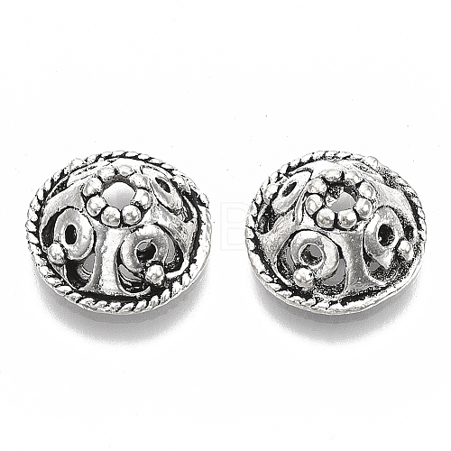 Tibetan Style Alloy Bead Caps TIBE-N006-05AS-LF-1