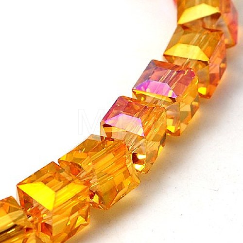 Electorplated Glass Beads EGLA-E006-2D-1