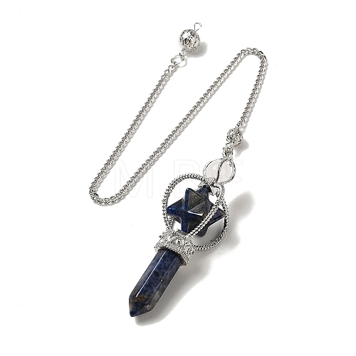 Natural Lapis Lazuli Dowsing Pendulums G-C095-01P-07-1