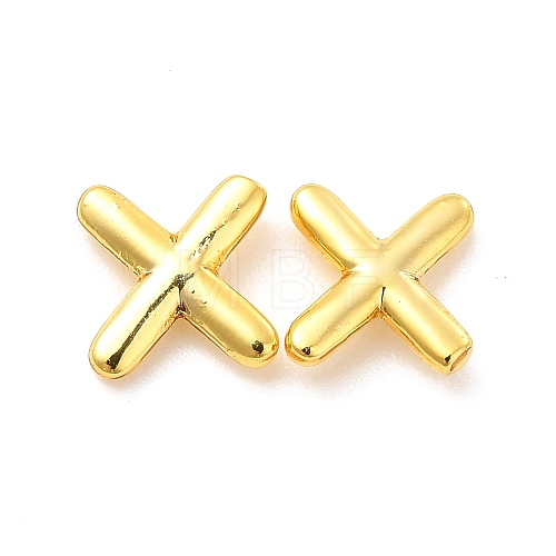 Brass Hollow Out Initial Letter Stud Earrings for Women EJEW-A044-01G-X-1