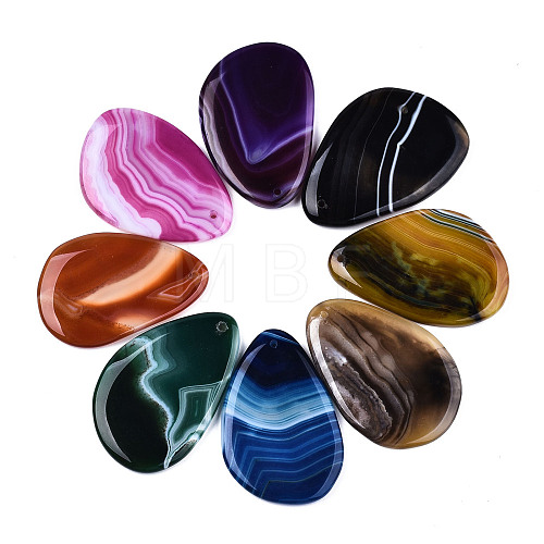 Dyed Natural Brazilian Agate Big Pendants G-T104-16M-1