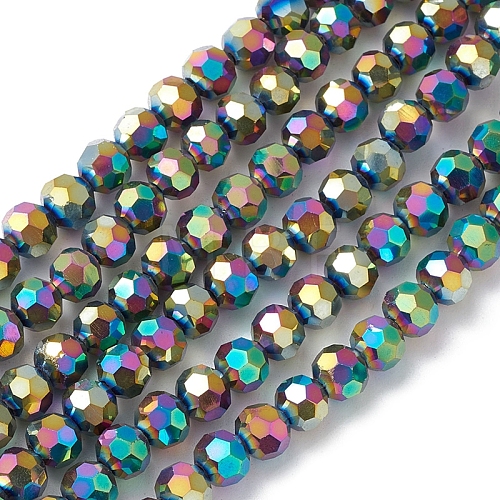 Electroplate Glass Beads Strands EGLA-K015-09D-1