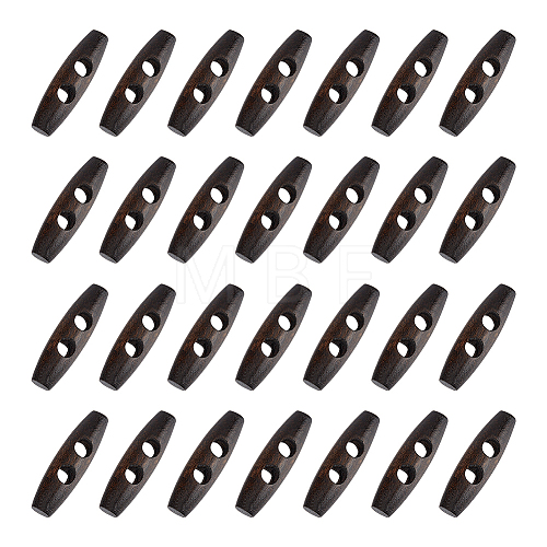 Unicraftale 50Pcs 2-Hole Wood Buttons BUTT-UN0001-28A-01-1