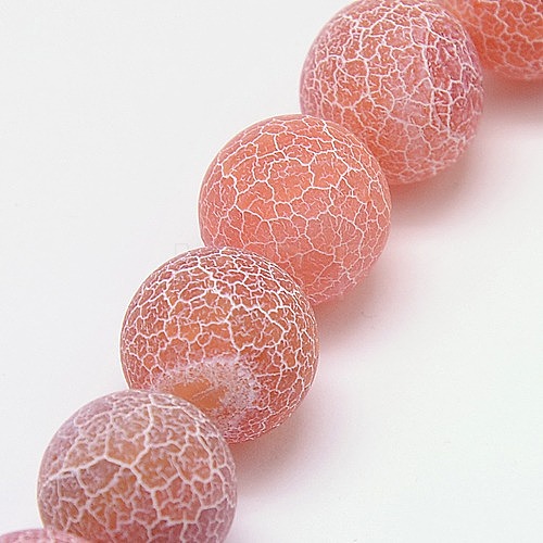 Natural Crackle Agate Beads Strands G-G055-4mm-11-1