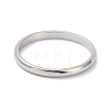 Non-Tarnish 2mm Polished Plain Dome Finger Ring for Girl Women RJEW-C012-05E-P-1