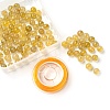 100Pcs 8mm Natural Gold Rutilated Quartz Round Beads DIY-LS0002-49-2