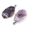 Natural Amethyst Carved Pendants G-K369-01P-06-2