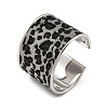 Alloy PU Open Cuff Bangles Bangles BJEW-U014-01P-01-1