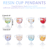 Resin Cup Pendants CRES-NB0001-17-5