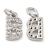 Brass Micro Pave Grade AAA Cubic Zirconia Charms LS-ZIRC-P067-11P-B-NR-2