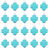 20Pcs Dyed Synthetic Turquoise Pendants PALLOY-TADJ00005-2