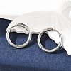Tarnish Resistant 304 Stainless Steel Hoop Earrings EJEW-P177-P-16-1