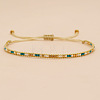 Bohemian Braided Adjustable Glass Seed Beaded Bracelets EX8332-2-1
