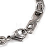 Tarnish Resistant 304 Stainless Steel Byzantine Chain Bracelets BJEW-B078-86P-3