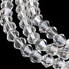 Transparent Electroplate Glass Beads Strands EGLA-A039-T6mm-B13-3