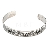 304 Stainless Steel Open Cuff Bangles BJEW-P300-03P-2