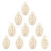 Unicraftale 304 Stainless Steel Miraculous Medal Charms STAS-UN0006-07G-1