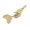 Brass Micro Pave Cubic Zirconia Pendants CU-CBA3569-02G-A-2