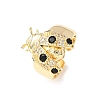 Adjustable Brass Micro Pave Cubic Zirconia Cuff Open Rings RJEW-H263-263B-G-4