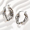 Brass Hoop Earrings EJEW-Q015-12A-P-5